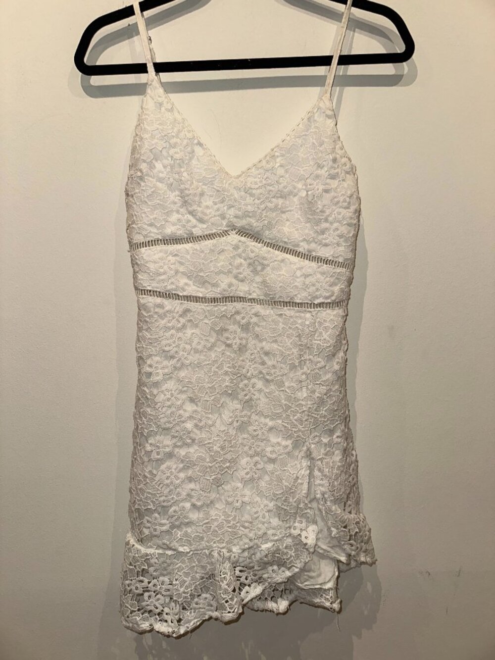 Abercrombie & Fitch White Lace Slip Dress